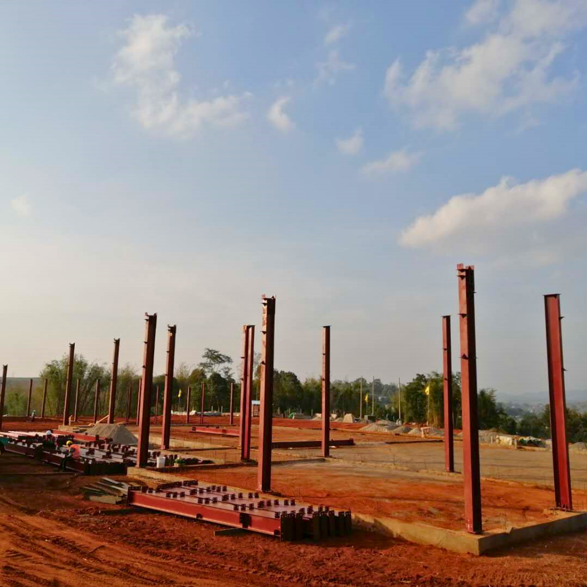 H Column Installation Site Aung Pan