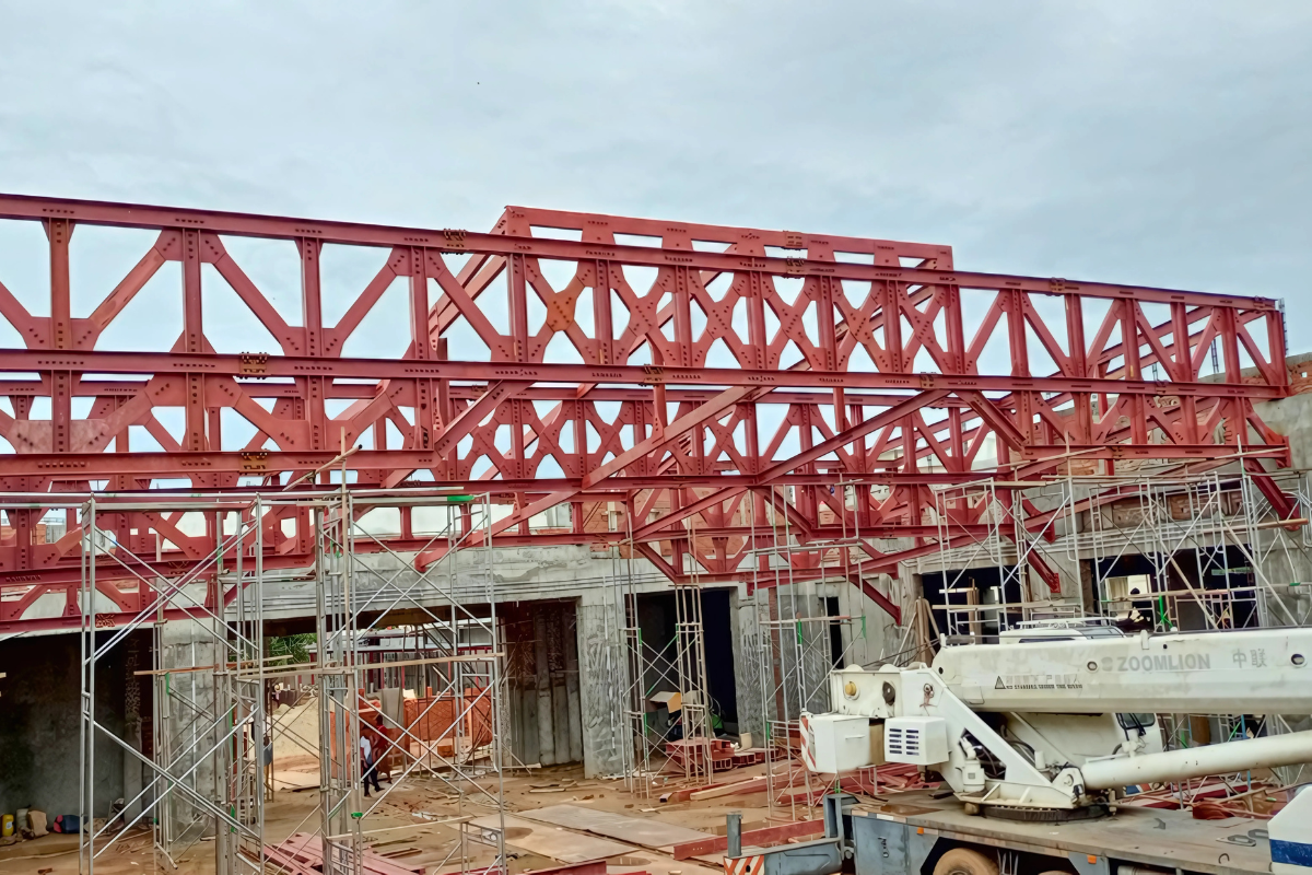university-wisdom-land-convocation-hall-steel-structure-installation-canopy-member-hlegu-yangon