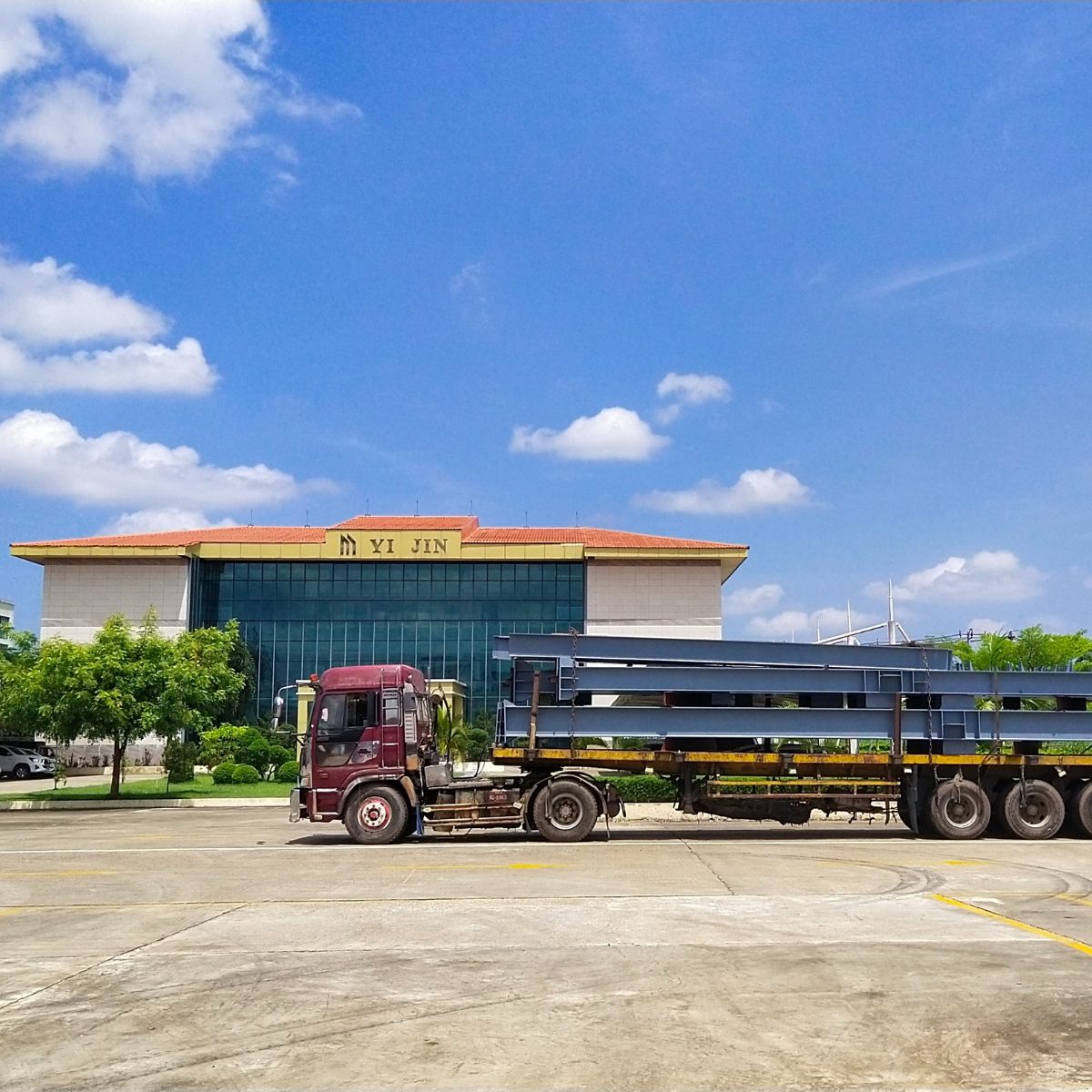 H Column delivery process in Myanmar Yi Jin Factory